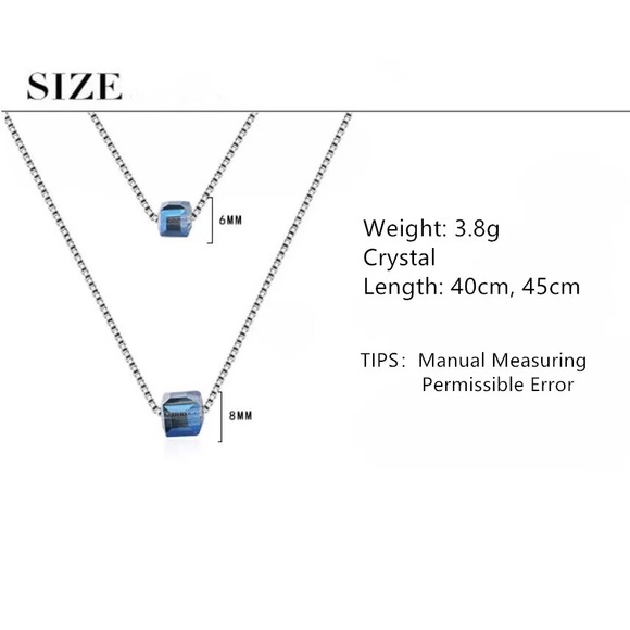 S925 Crystal Double Layer Pendant - Picture 4 of 4